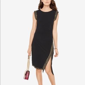 Michael Kors Black Gold Studded Sheath Dress